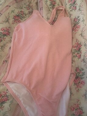 NWT Rebecca virtue ballet pink one piece xl